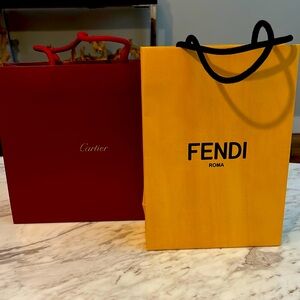 lot new Cartier & Fendi Shopping Bags ( paper )